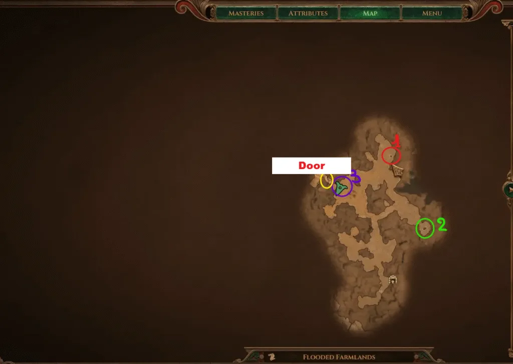 braziers locations in Titan Quest 2 Braziers puzzle