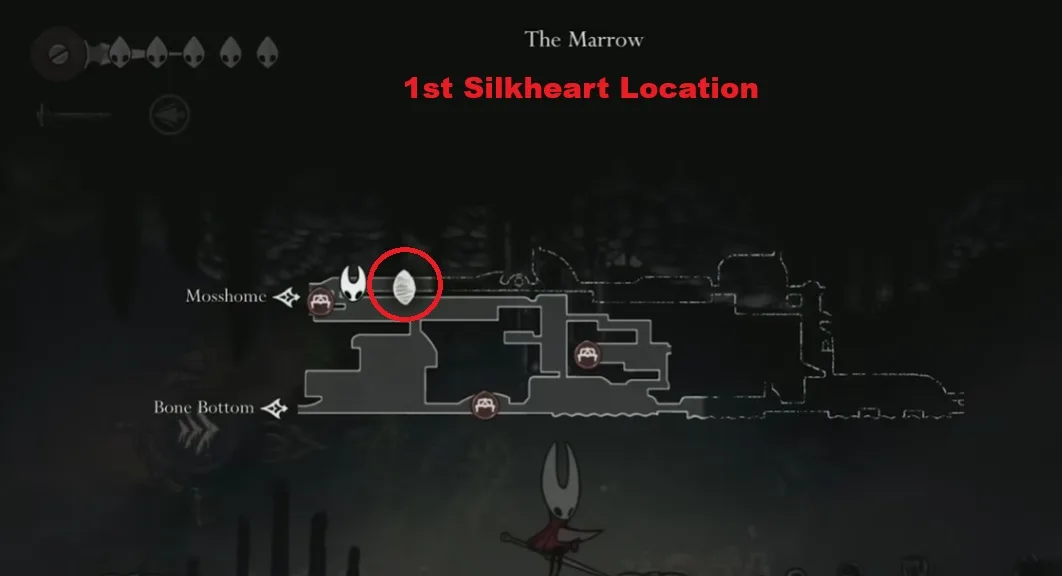 Silkheart Location #1 Hollow Knight Silksong
