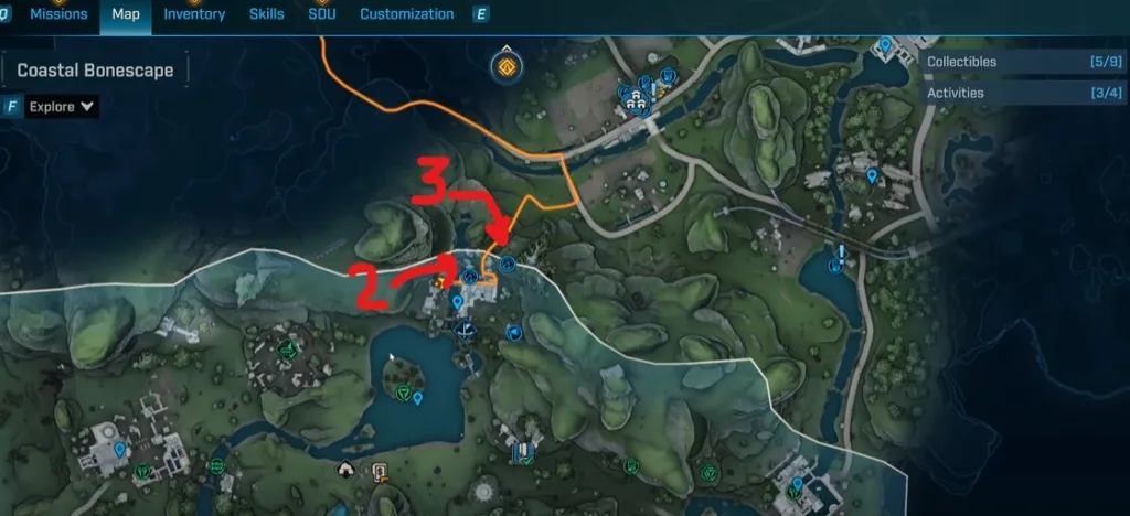 Coastal Bonescape Vault Symbol Location #2 in Borderlands 4
