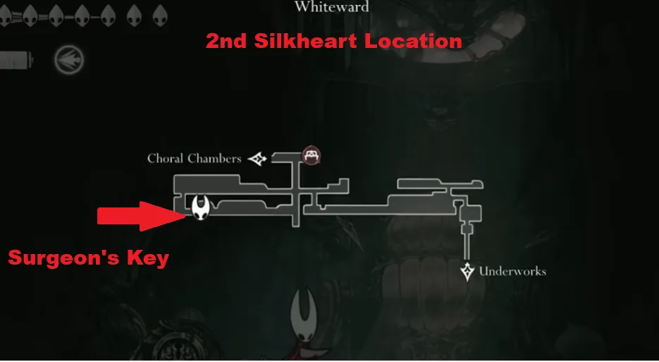 Silkheart Location #2 Hollow Knight Silksong