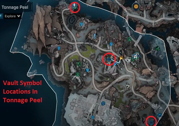 All Tonnage Peel Vault Symbol Locations In Borderlands 4