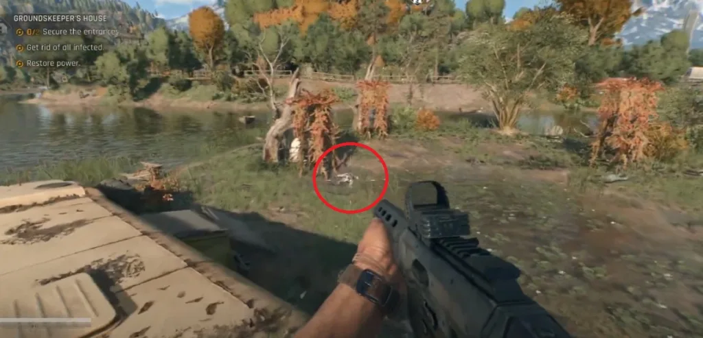 Barons research memo location 1 in dying light the beast corpse in white dress