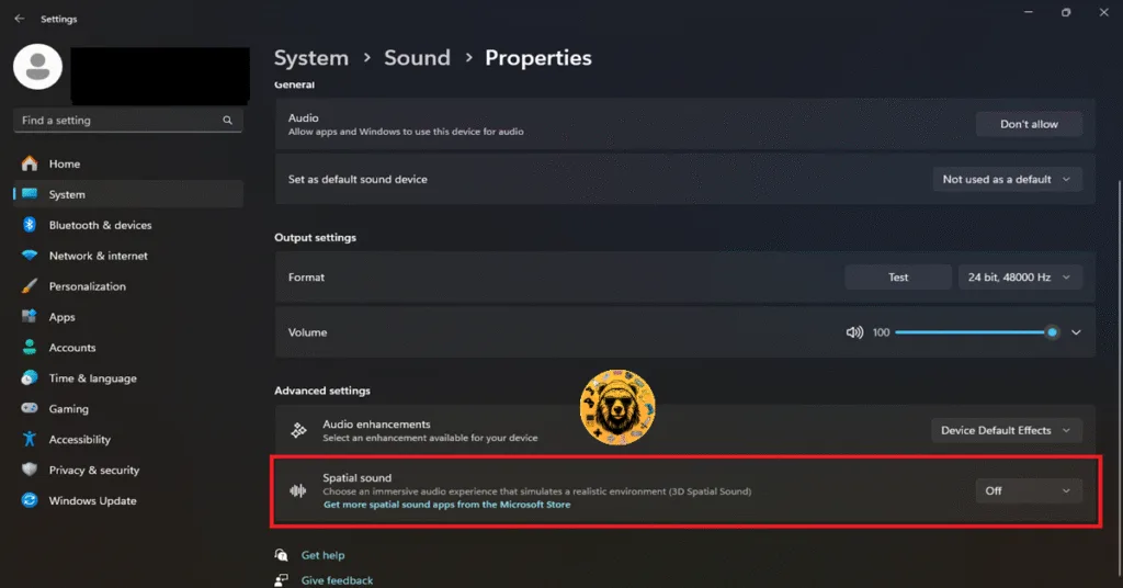 How to disable Spatial Audio in Windows 11 to fix Borderlands 3 gameplay crash on PC?