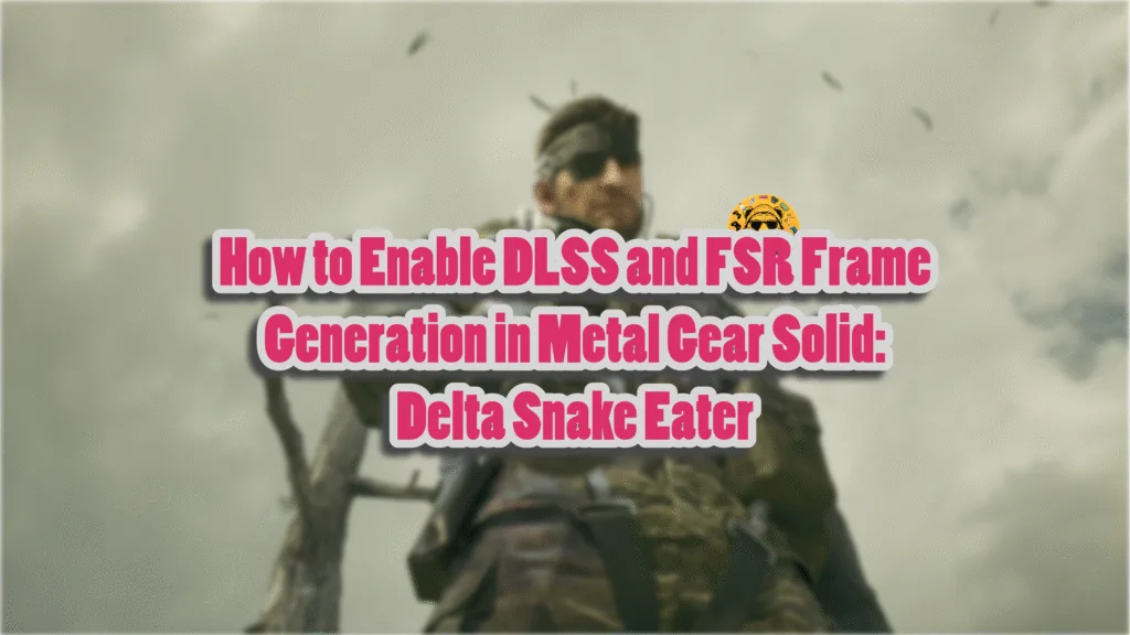 How can I use Frame Generation in Metal Gear Solid 3 Remake?