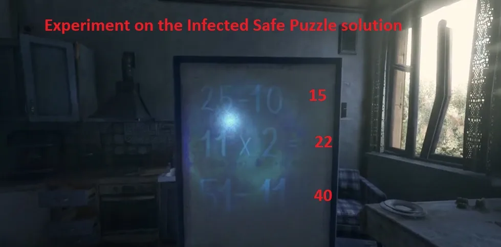 Experiment on the infected safe puzzle soluton in dying light the beast