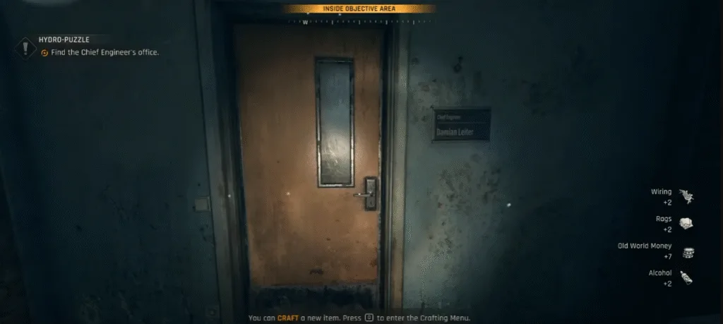 Chief Engineer Damian's Office in dying light the beast
