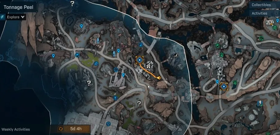 Echo Log Location #1 & #2 in Tonnage Peel in BL4