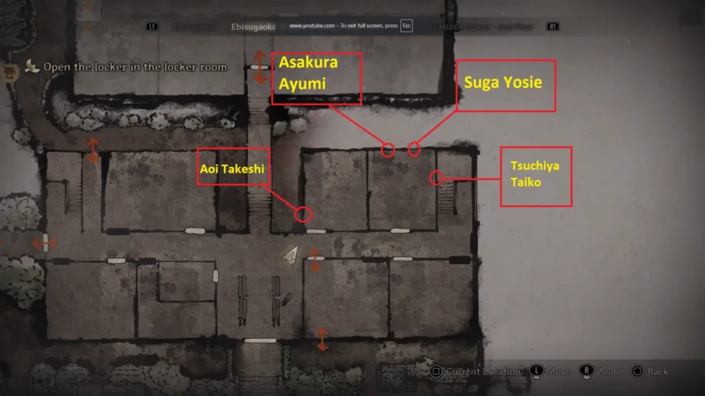 All School Locker Codes and Locations map in Silent Hill f
