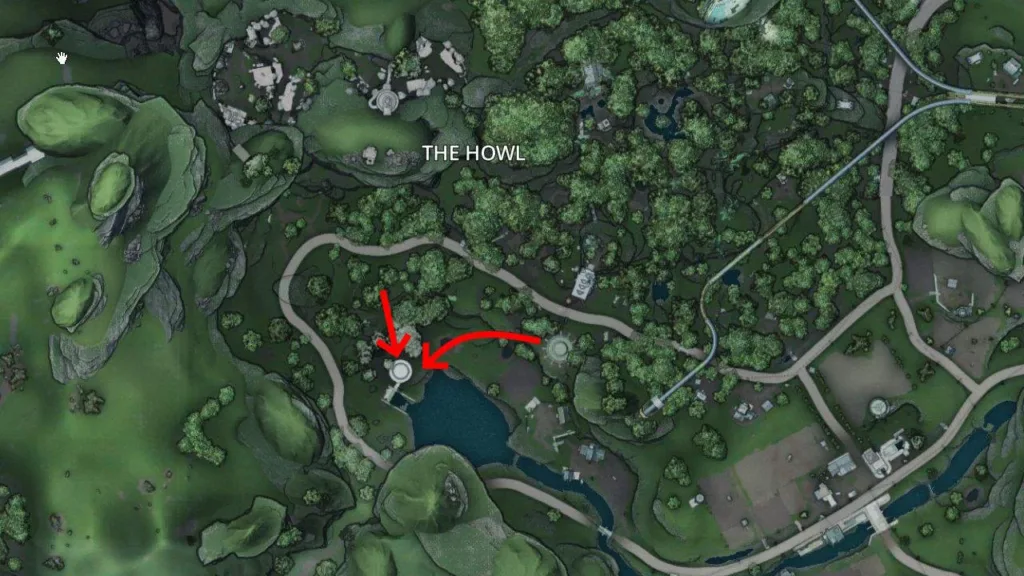 Gushing Turret Echo Log Location map