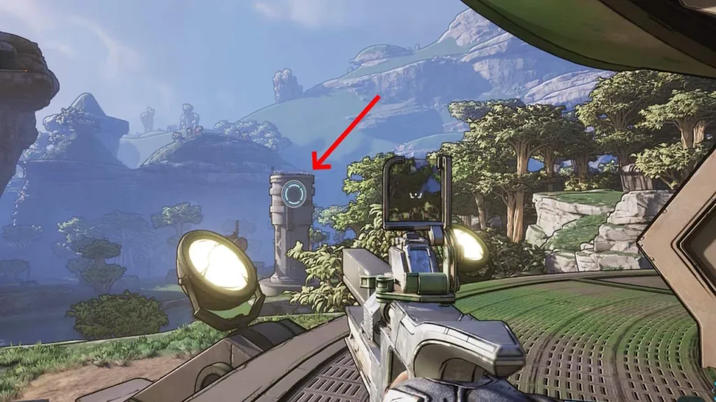reaching Gushing Turret Echo Log Location