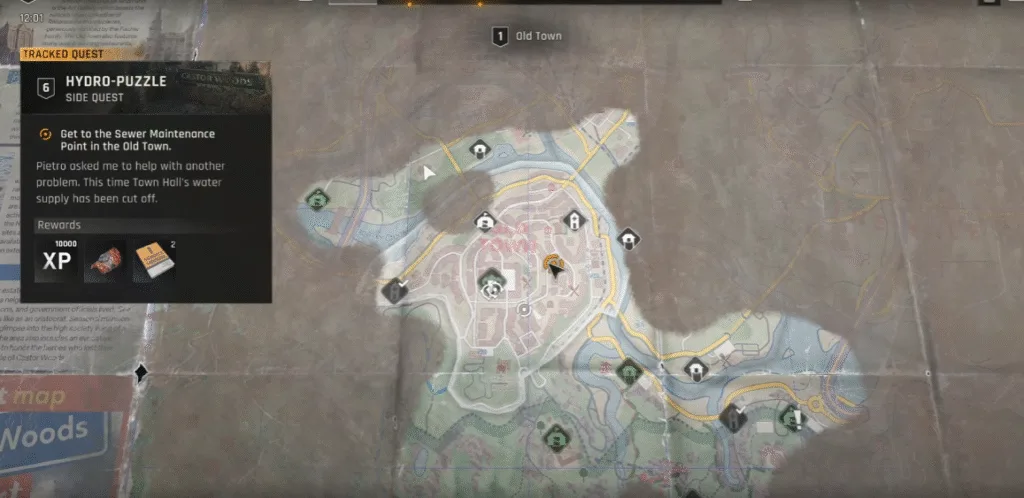 get to the sewer maintenance point in dying light the beast