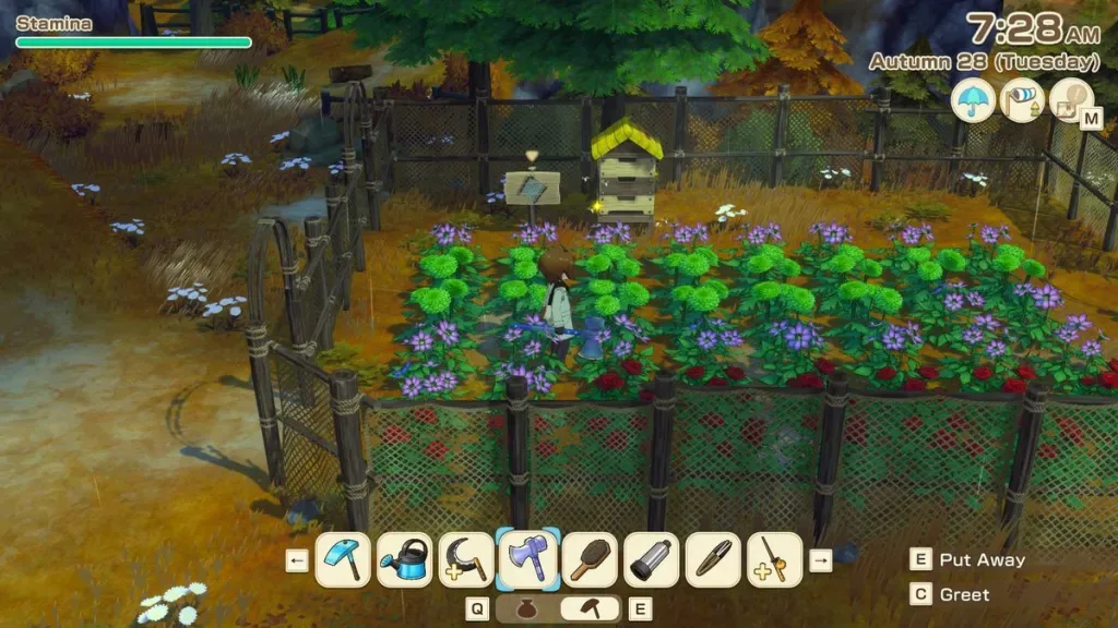 farming honey in Story of Seasons Grand Bazaar