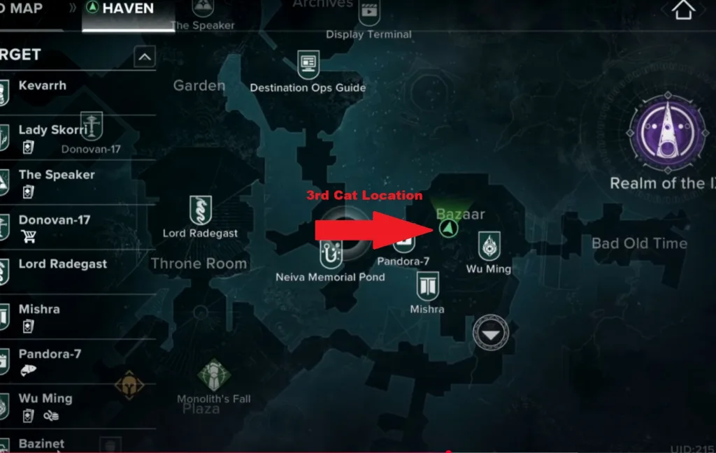 Cat location #3 in Destiny Rising