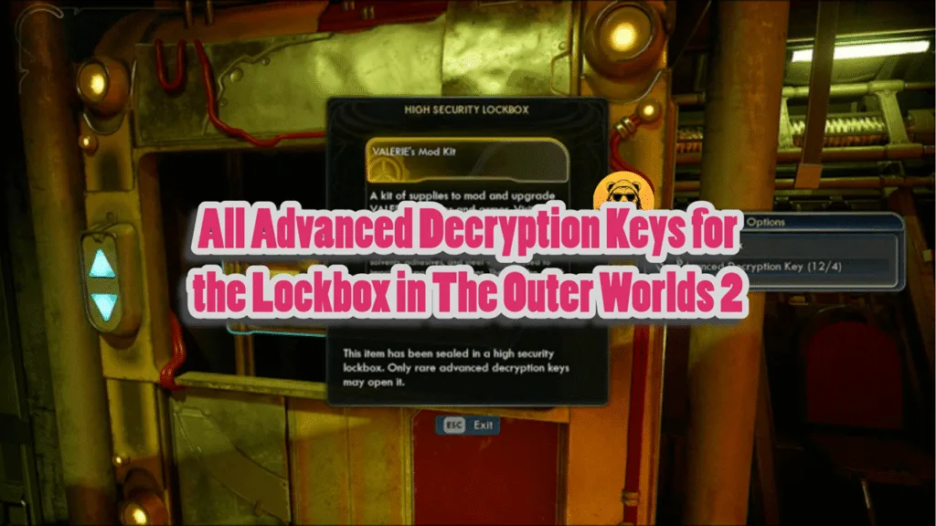 All Advanced Decryption Keys for the Lockbox in The Outer Worlds 2