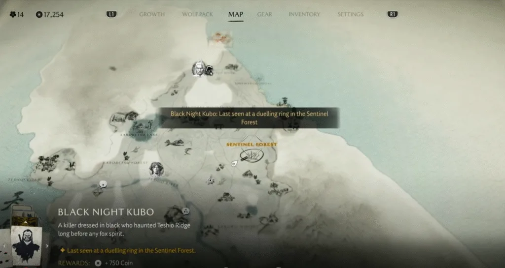 Black Night Kubo Location in Ghost of Yotei