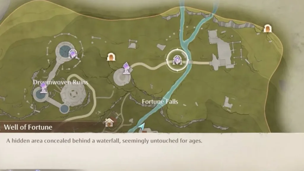 Fortune Falls Stamp of Memory location in Infinity Nikki