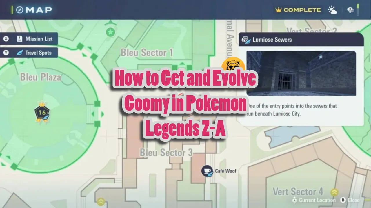Goomy Location in Pokémon Legends Z-A