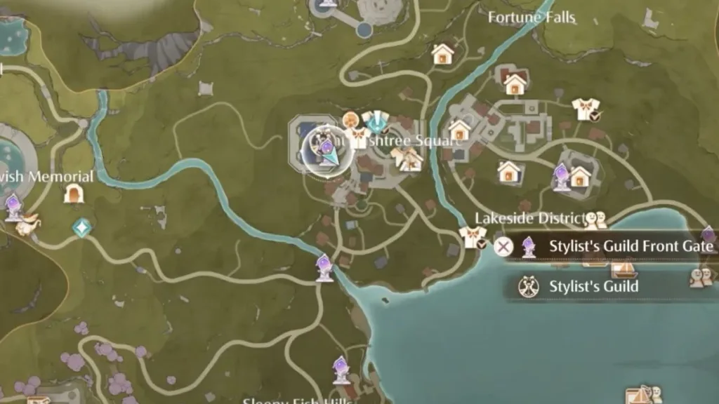 Great Wishtree Square Stamp of Memory location in Infinity Nikki