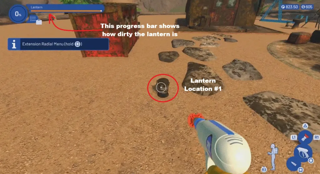 first lantern location to achieve hit the light trophy in Power wash simulator 2