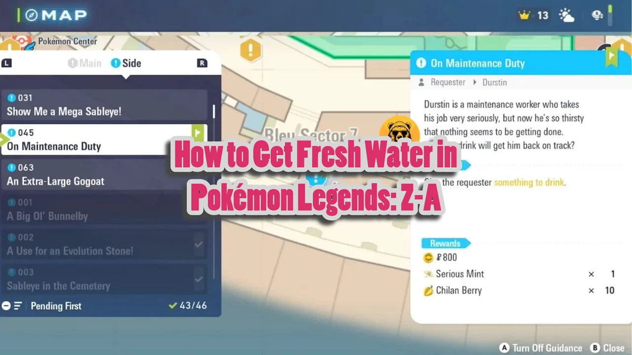 How to Get Fresh Water in Pokémon Legends Z-A