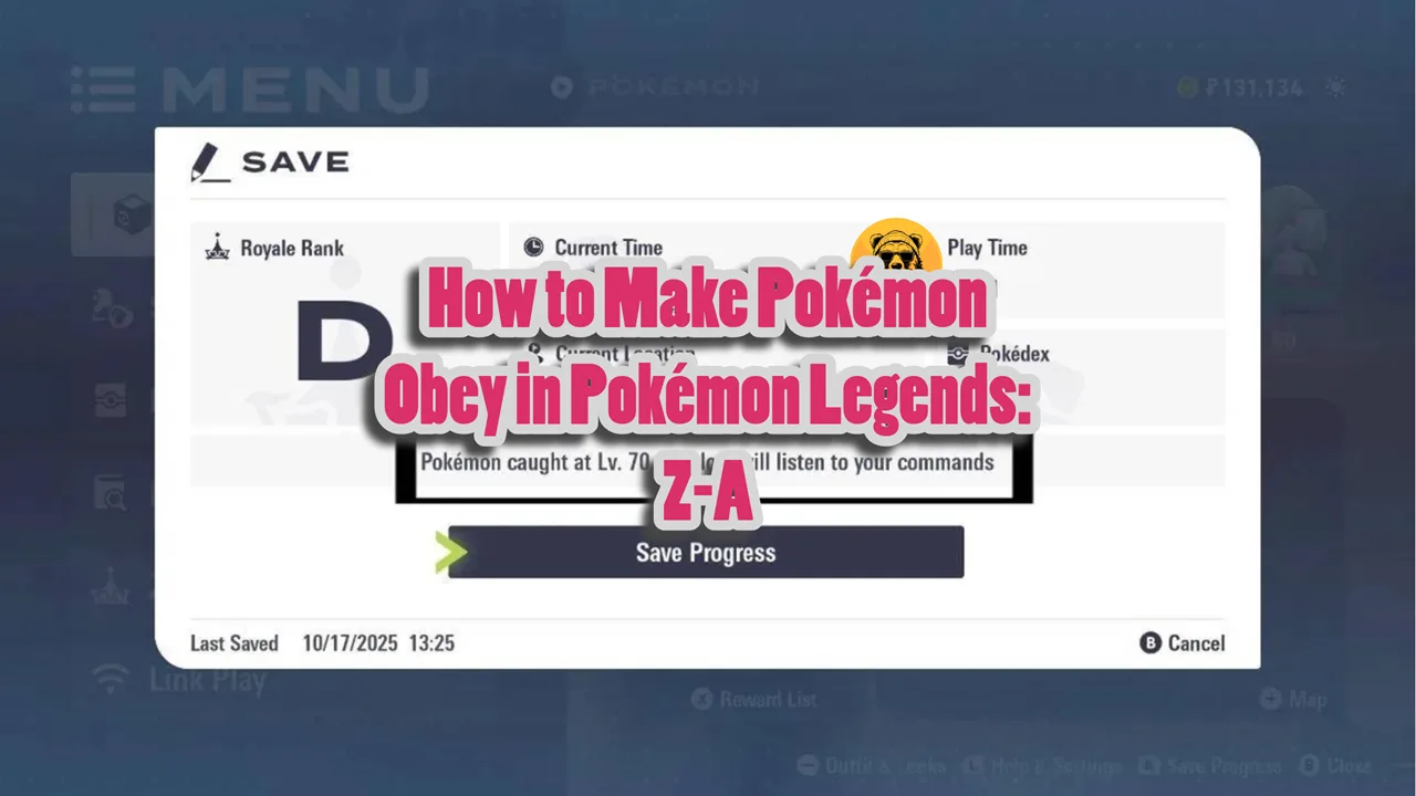 How to Make Pokémon Obey in Pokémon Legends Z-A