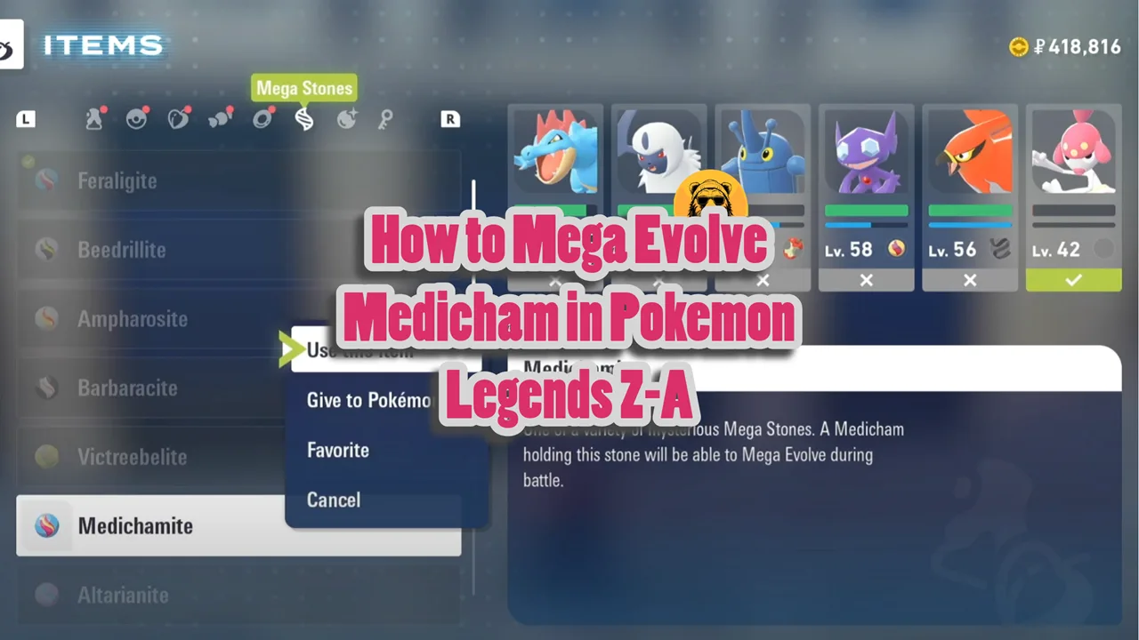 How to Mega Evolve Medicham in Pokemon Legends Z-A