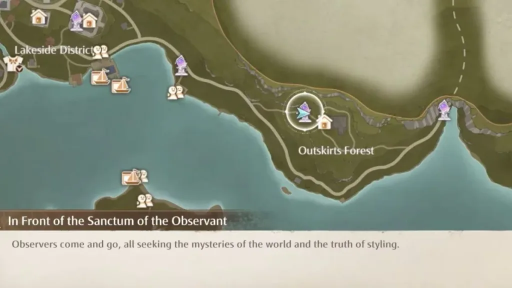 Outskirt Forest Stamp of Memory Location​ in Infinity Nikki