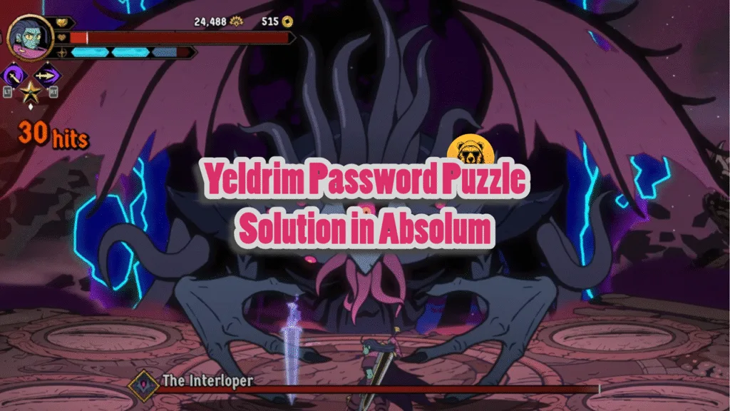 Yeldrim Password Puzzle Solution in Absolum