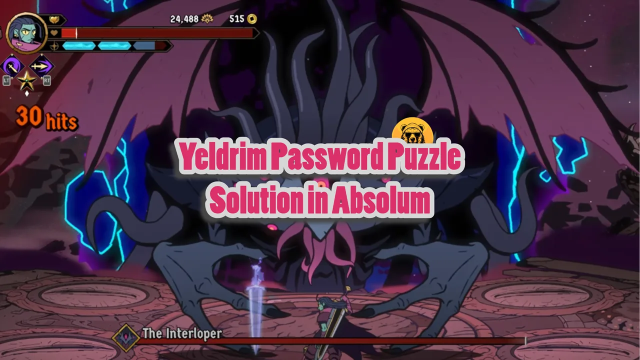 Yeldrim Password Puzzle Solution in Absolum