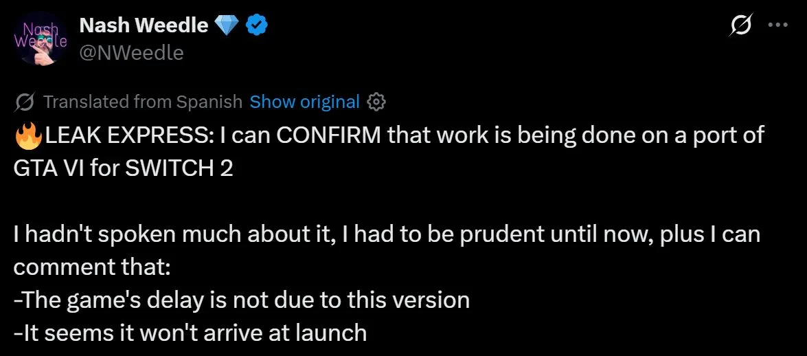 GTA 6 Port For Nintendo Switch 2