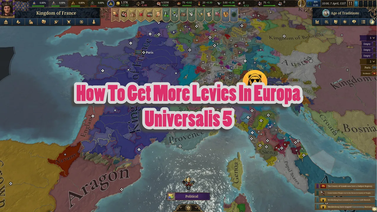 How To Get More Levies In Europa Universalis 5