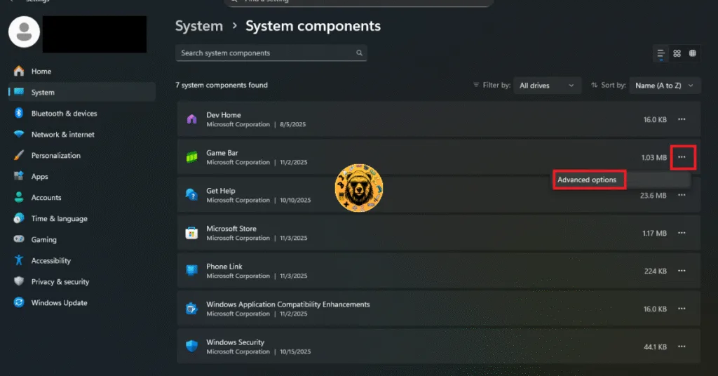 How to open Game Bar advanced settings to disable it and Black Ops 7 gameplay crashes?
