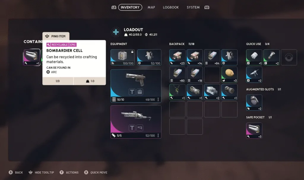 getting bombardier cells in arc raiders