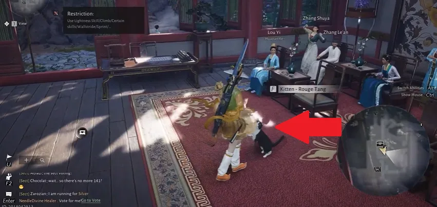 Cat Play Location #1 in Where Winds Meet Velvet Shade