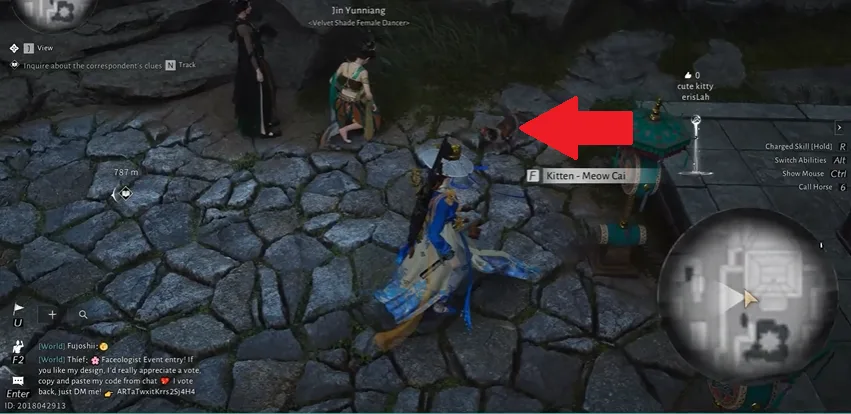 Cat play location #3 in Where Winds Meet Velvet Shade