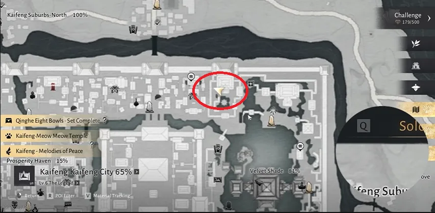 Cat play location #3 in Where Winds Meet Velvet Shade