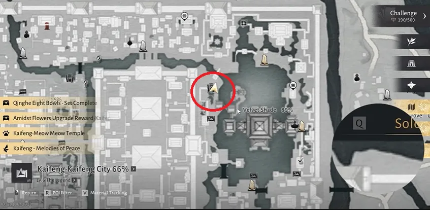 Cat play location #6 in Where Winds Meet Velvet Shade