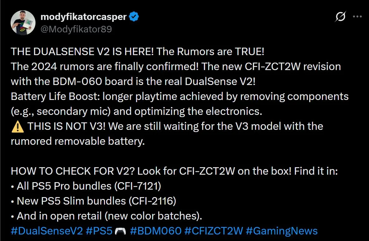 DualSense V2 Battery Life