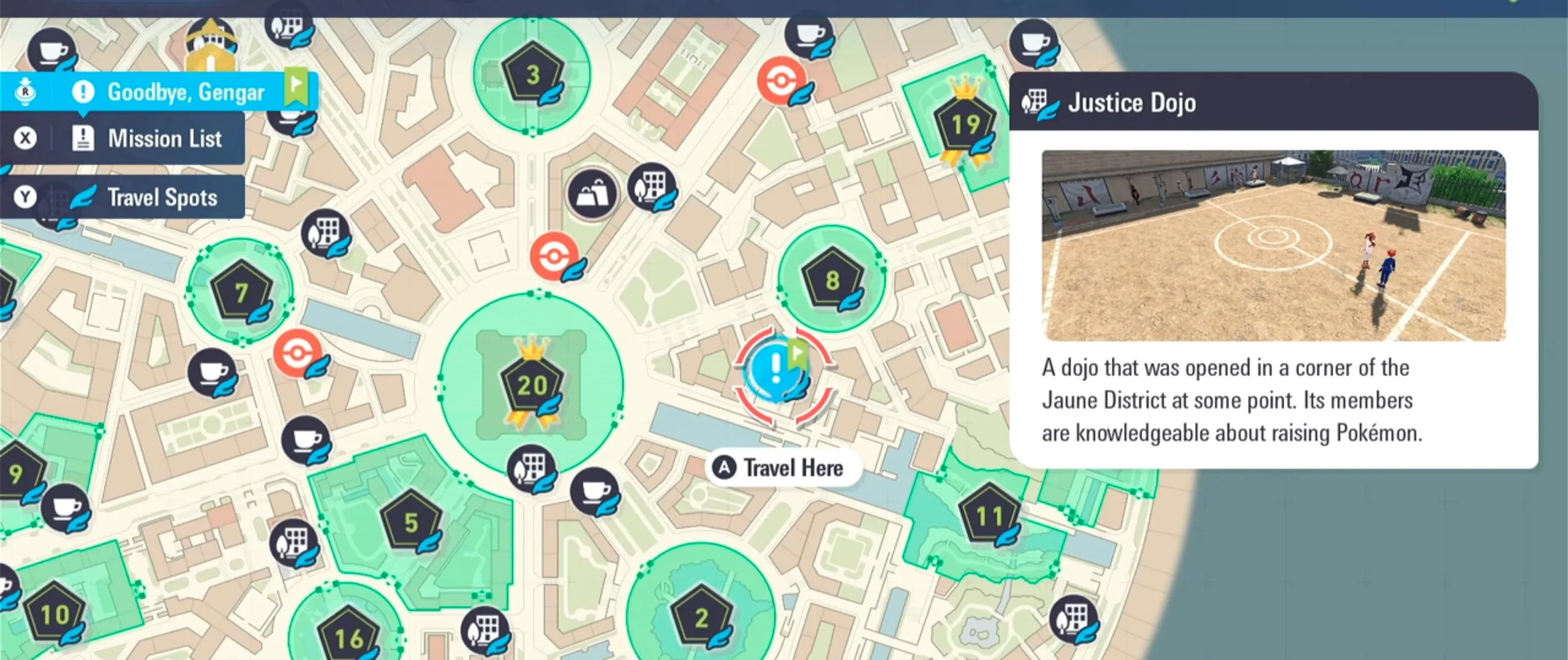Pokemon Legends Z-A Justice Dojo Location