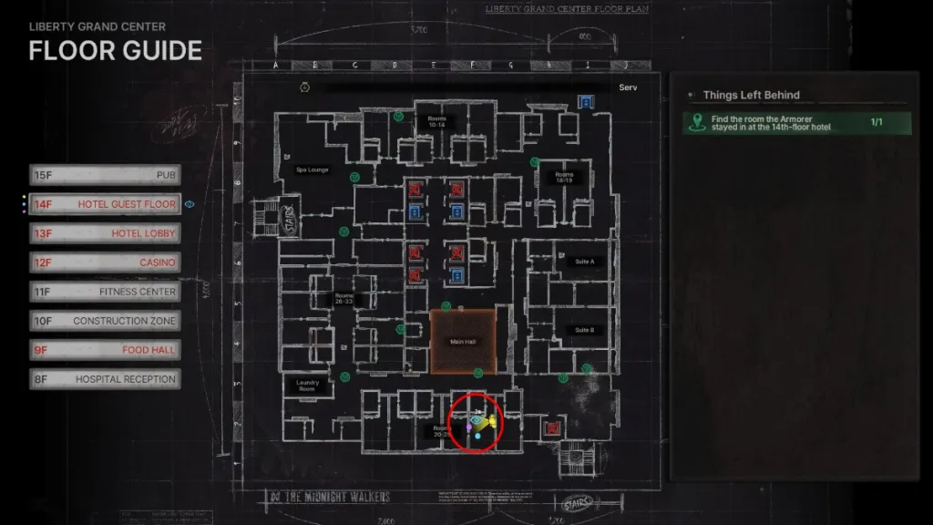 room 21 map location in The Midnight Walkers