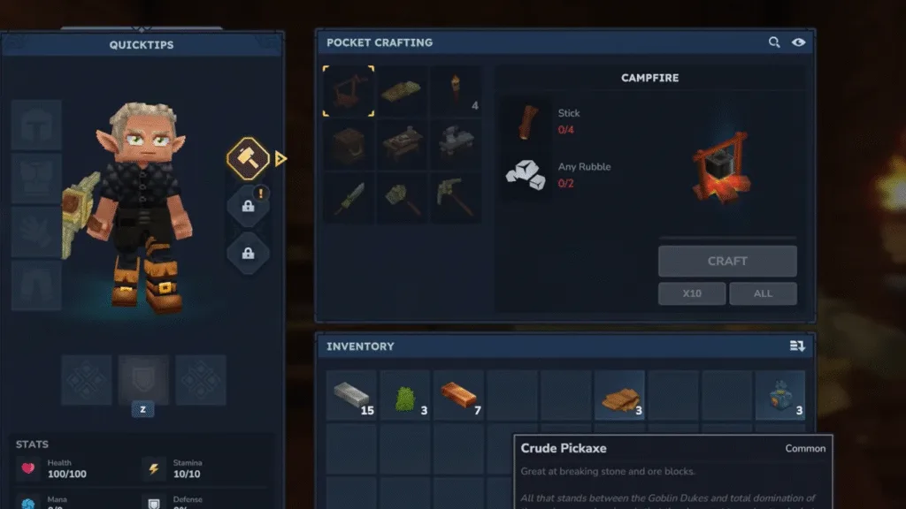 repairing tools, weapons, and armorr in Hytale