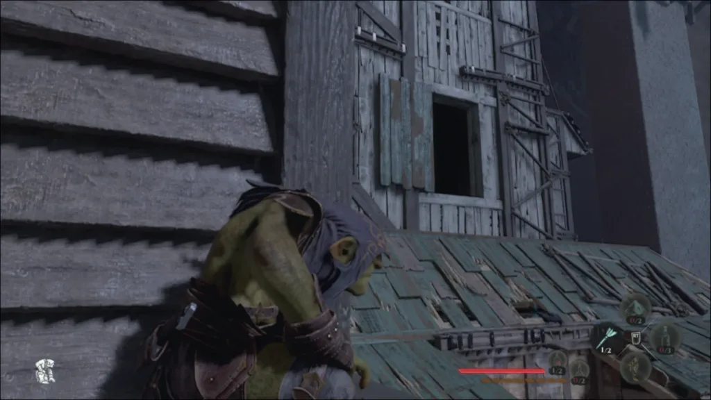 Enter the window to get to the Captain's Bedrrom on Styx Blades of Greed.