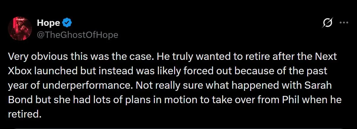 Phil Spencer Retirement Early