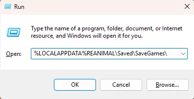 REANIMAL save file location on Windows PC.