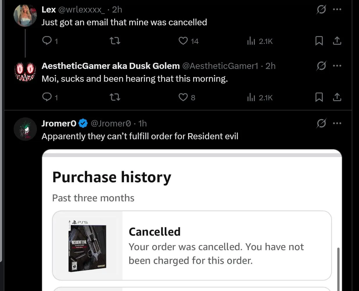 Resident Evil Requiem Pre-orders Cancelled By Amazon
