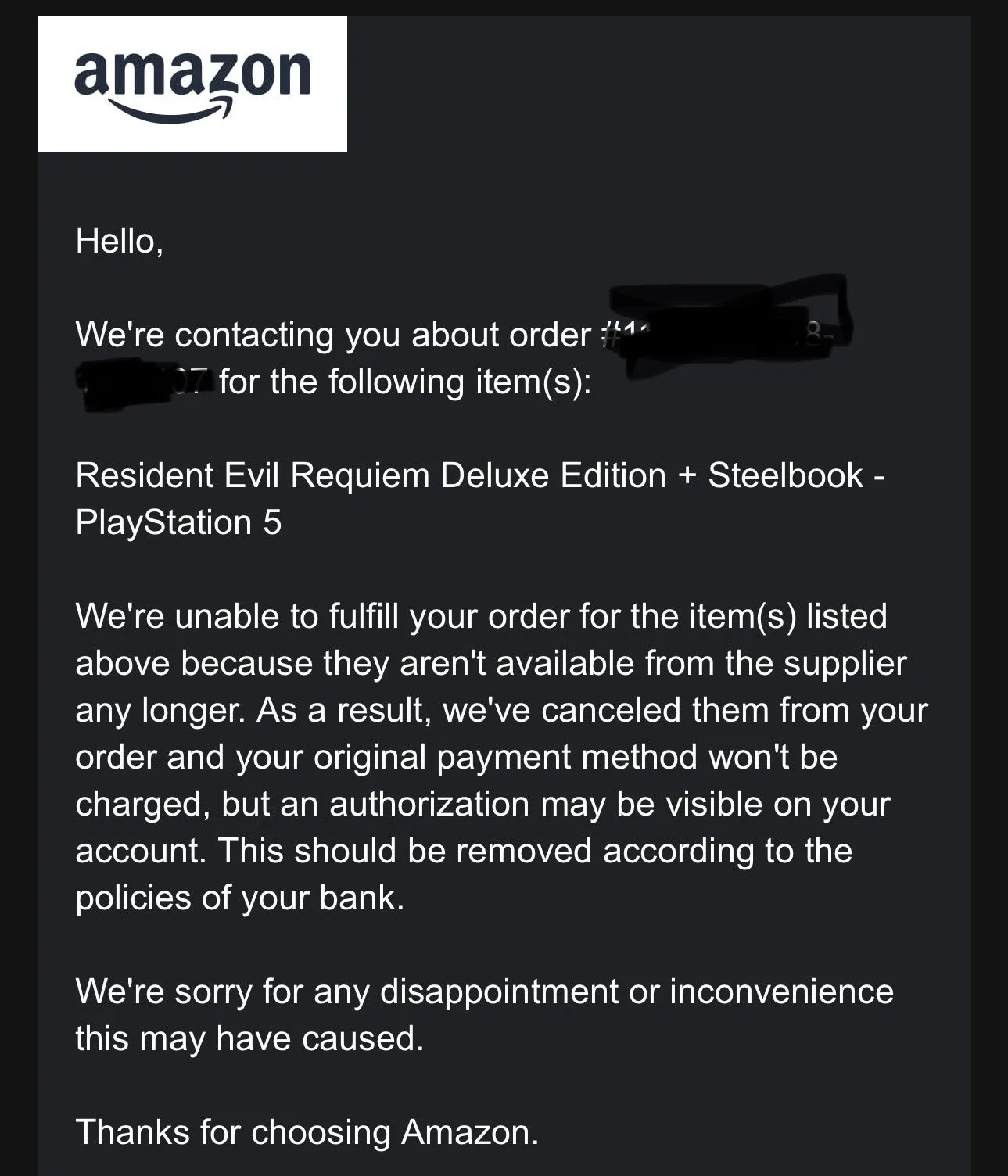 Resident Evil Requiem Pre-orders Cancelled By Amazon