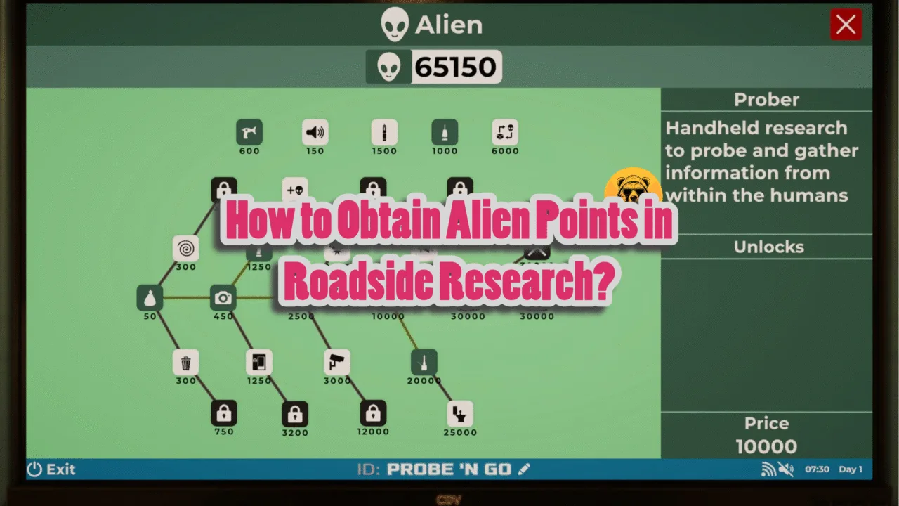 How to farm Alien Points in Roadside Research?