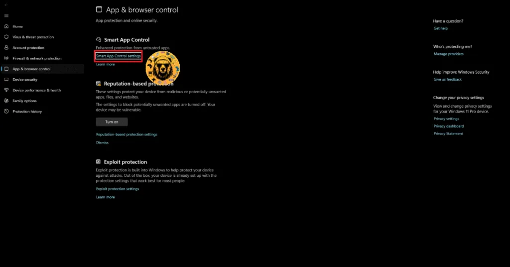 How to disable smart app control to fix Cairn failed to load il2cpp error in your PC?