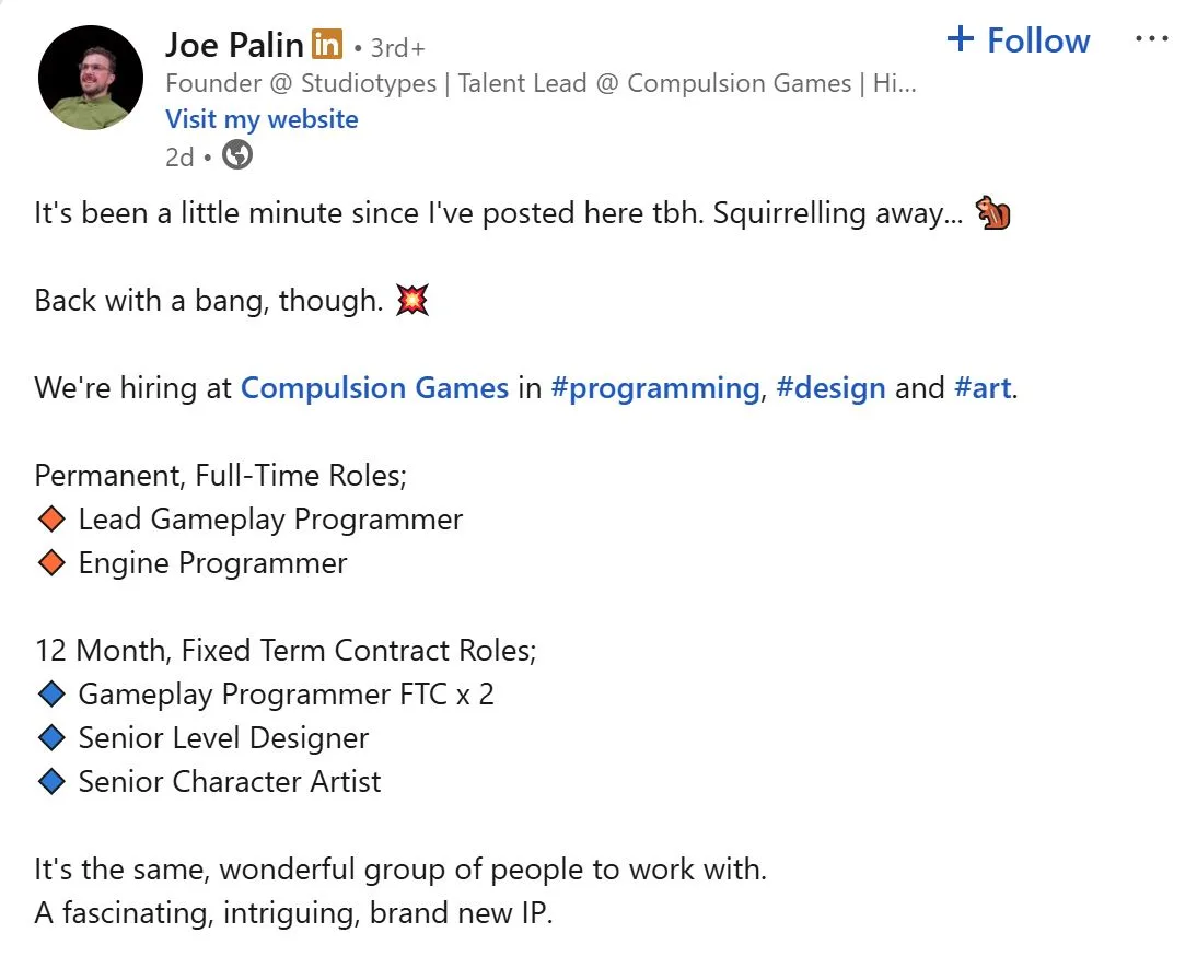 Compulsion Games New IP