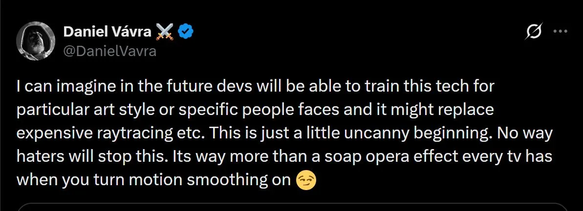 Daniel Vavra on DLSS 5